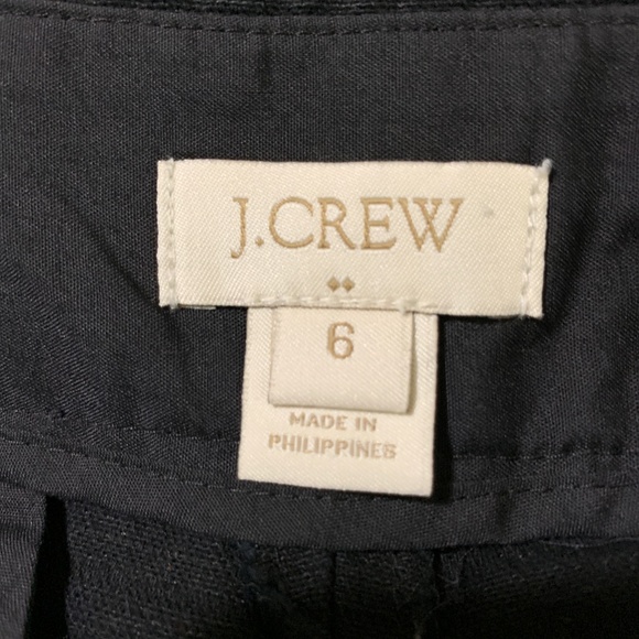 J. Crew Black Shorts Sz 6 Pleated Front Pockets - Picture 5 of 6